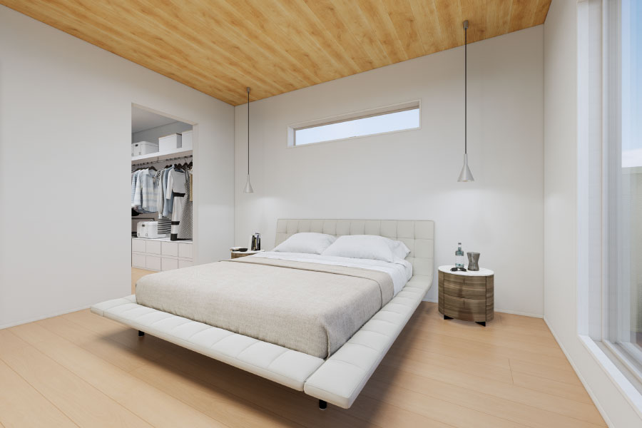 家族の思い出と“推し”が並ぶ、2階廊下のギャラリー空間。