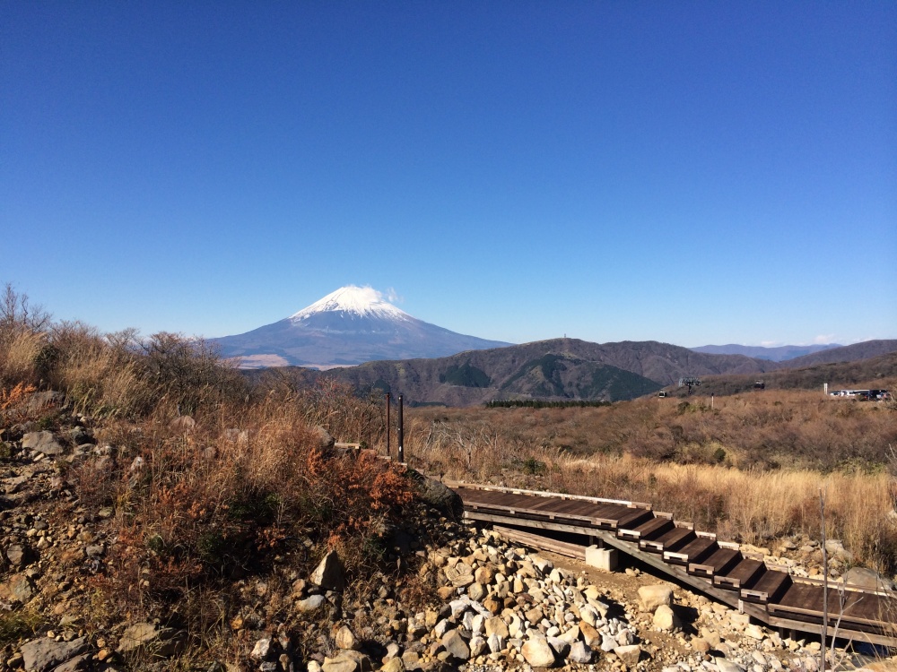 富士山を眺めると癒されます。